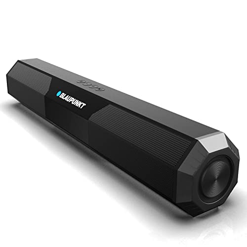 Blaupunkt SBA20+ 20W Bluetooth Soundbar for TV with Bluetooth/SD Card/Aux, Mini Sound/Audio System for TV Speakers, Mobile, PC, Projectors, Tablets, L