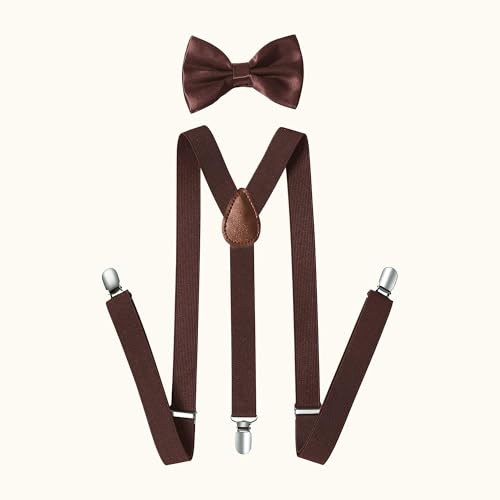 Image of BABEYOND 1920s Mens Gatsby Gangster Accessories Set Panama Hat Suspender Bow Tie