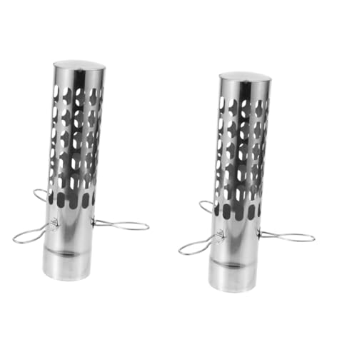 BESPORTBLE 2 Piezas Red de Tubos de Escape de Humos domésticos. Sello Cable Doble Estufas Exterior Estufas de Exterior Cubierta de Humo Malla Protectora de Chimenea Acero Inoxidable Silver