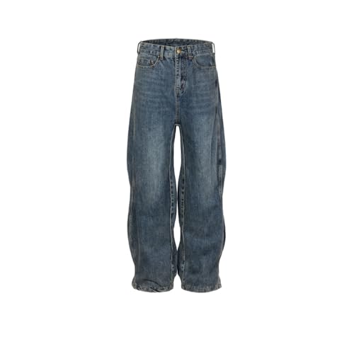 Washed and Worn-Out Long Pants, Unisex Jeans