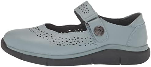 Propét Mens Selena Mary Jane Flat, Denim, 7 Wide US Review | Image 7