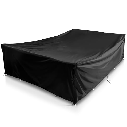 COMLAX FIELD Housse pour meubles de jardin - 240 x 210 x 85 cm - Imperméable - Grande housse rectangulaire - Coupe-vent et anti-poussière - Anti-UV