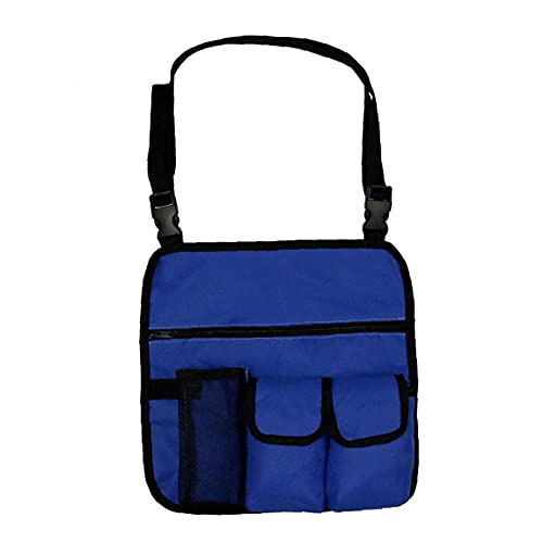 NIDONE Accoudoir Organisateur Chaise de Plage en Plein air Suspendu Sac à bandoulière de Poche Pratique pour Snack Bleu