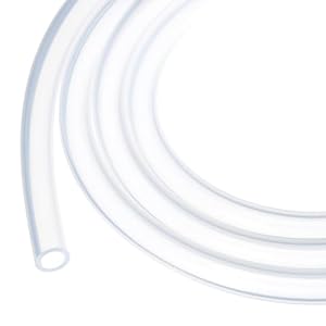 Rebower 1m Silicone Tubing 6,4mm ID 9,5mm OD Heldere Industriële Kunststof Buizen Pure Siliconen Slangen voor Pomp Sifonering Drainage Irrigatie Brouwen, 1/4" x 3/8"