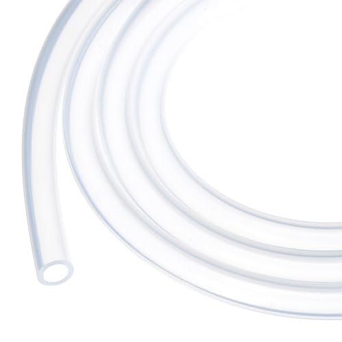 Rebower - Rebower Tuyau en Silicone de 1 Mètre (3,3 Pieds) DI 6,4 mm et DE 9,5 mm, en Plastique Transparent pour Usage Industriel, Idéal pour Les Pompes, Les Siphons, L'Irrigation, la Brasserie