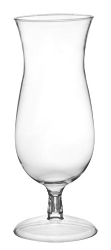 Quenchers Clear PET Hurricane Drinking Glass (Case of 60), 14 oz