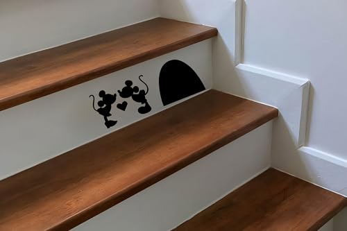 Vinilo Decorativo Pareja de Ratones Besándose 2 piezas miniatura 1