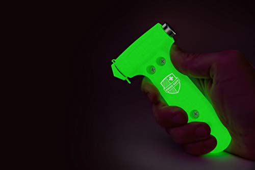 Swiss Safe 5-In-1 Car Safety Hammer, Emergency Escape Tool With Car Window Breaker And Seatbelt Cutter, Glow In The Dark, 2 Pack #TOP4