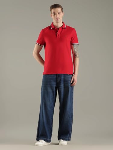 Image of Tommy Hilfiger Men Polo Cotton Regular Fit Shirt