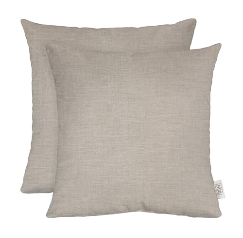 RSH DECOR: Sunbrella Square Throw Pillows Set of 2 | 20" x 20" | Water and Fade-Resistant Performance Fabric | Outdoor Pillow Covers with Down-Alternative Inserts | Made in USA (Spectrum Dove)