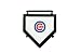MLB Chicago Cubs Home Plate 4-pack Coaster Set
