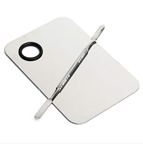 Stainless Steel Makeup Mixing Palette,makeup plate for foundation,makeup mixing tray,Rectangle,foundation palette,Nail-art,Eyeshadow,Lipstick, Eye Pencil, Foundation makeup mixing palette.