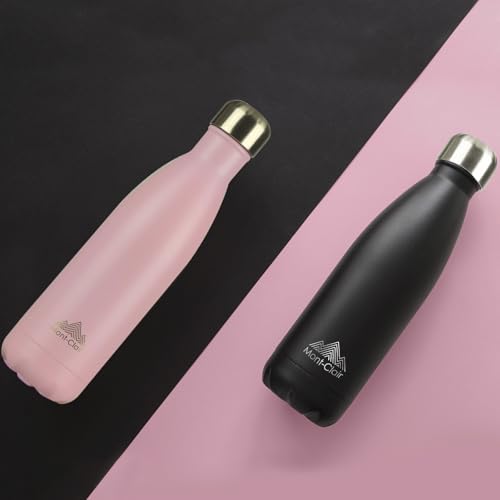 Image of Mont-Clair Stainless Steel Water Bottle, Vacuum insulated - BPA Free, 12h Hot & 24h Cold Drinks, Metal Water Bottle 34 oz Leakproof, Ideal for Adult, Kids, Running - Pink