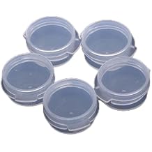 3-Pack 5g Clear Plastic Cosmetic Jars with Snap Lids Mini Sample Storage Containers for Makeup, Travel, Mixing Airtight, Leakproof with Portable Lids for Beauty Products and Paints