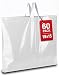 19x15 Large Boutique Merchandise Bags 3 Mil Extra Thick, 60 Pack White Glossy Plastic Gift Shopping Bags with Handles and Bottom Gusset, for Retail Clothing Grocery Store Lularoe Trade Shows