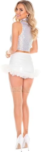 Image of ToBeInStyle Womens Beautiful Backseam Fishnet Thigh High Stockings