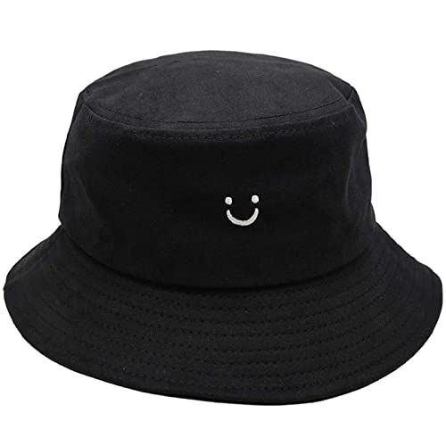 Unisex Bucket Hat Smiling Face&Sading Face Beach Hat Man And Woman's Travel Bucket Cap 2 Pack, Reversible Double-Side-Wear Novelty Sun Hat #TOP2