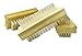 Produktbild Handbürste Holz, 3 er Set, doppelseitige Nagelbürste mit harten Borsten, Bad, HxBxT: 4 x 9 x 3,5 cm, Natur