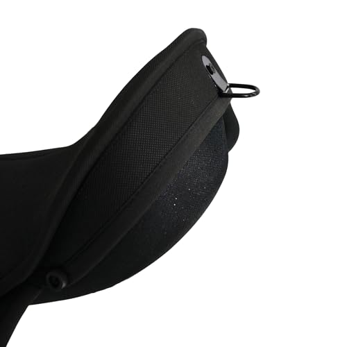 PFIFF 103120 Sattelset „Pro“ für Spiel- oder Holzpferde, Komplettset für Kinder, Kindersattel, Spielsattel, Set in Einheitsgröße, Schwarz