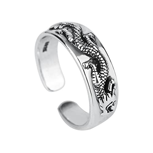 Bague dragon ajustable pour femme en style rétro romantique