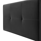 HOME DESIGN & CONFORT®️ Cabeceros de Cama en Polipiel de Fácil Montaje y Fácil Limpieza en Varias Medidas y Colores a Seleccionar (Negro, 160 x 50cm) Apto para Camas de 80/90/105/115/120/150/160 ctms