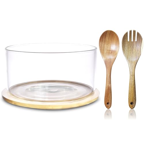 Large Glass Salad Bowl | 9