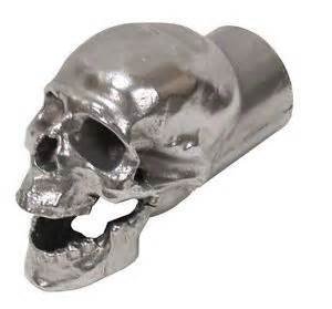 Hammered Aluminum Skull Exhaust Tip - 4
