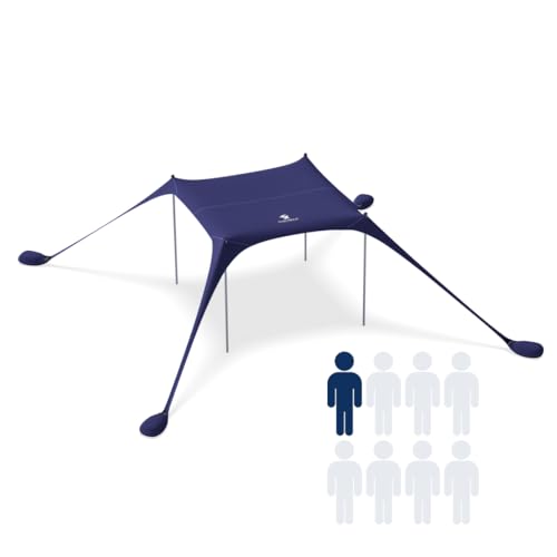 Image of SUN NINJA Mini Beach Tent, UPF50+ Beach Shade Sun Shelter, Navy
