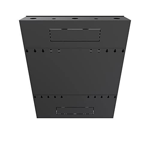 Image of NavePoint 5U Vertical Server Rack Enclosure, Low Profile, 23.6 inch Deep, Max Weight Capacity 132lbs - 5U Network Cabinet Vertical Wall Mount, Perforated, Black