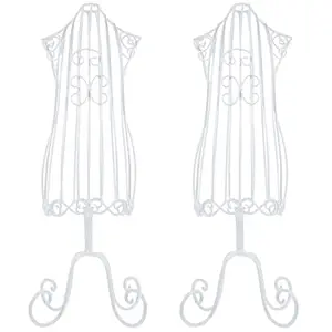 Mipcase 2pcs Doll Dress Forms Dog Clothes Display Rack Apparel Mannequin Display pet Costume Hanger Mini Mannequin Metal