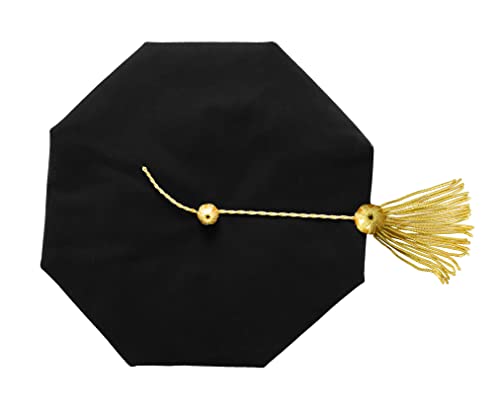 image for MyGradDay Doctoral Graduation Tam 8 Sides Doctorate Cap PhD Blue/Black