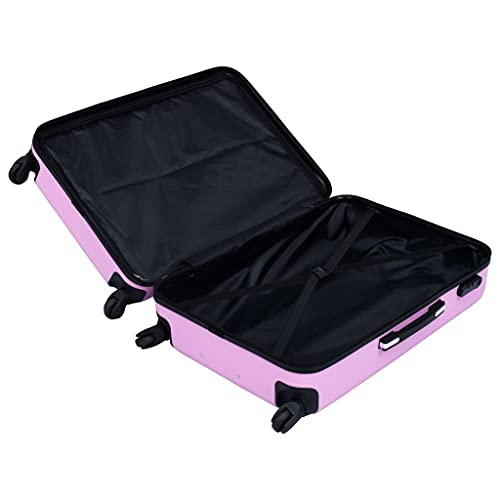 Stylish Pink Hardcase Trolley for Effortless Travel, Durable ABS Material, Lightweight Design with 360-Degree Castors3