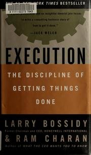 Hardcover Execution: The Discipline of Getting Things Done Book