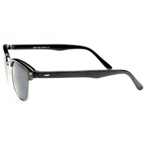 Image of zeroUV Half Frame Semi-Rimless Horn Rimmed Sunglasses