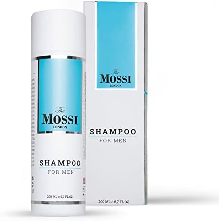 The Mossi London Hair Growth Shampoo For Men, Hair Thickening Shampoo Supports Hair Growth, Against Hair loss, All Hair Types, Paraben/SLS/SLES/Alcohol-Free, 200 ml (6.7 fl. oz)