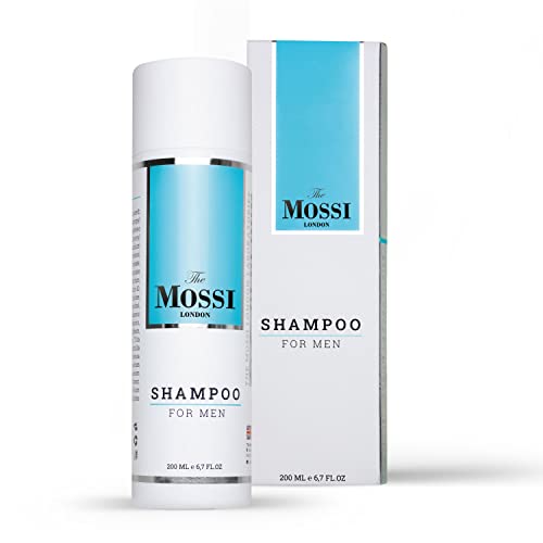 The Mossi London Hair Growth Shampoo For Men, Hair Thickening Shampoo Supports Hair Growth, Against Hair loss, All Hair Types, Paraben/SLS/SLES/Alcohol-Free, 200 ml (6.7 fl. oz)