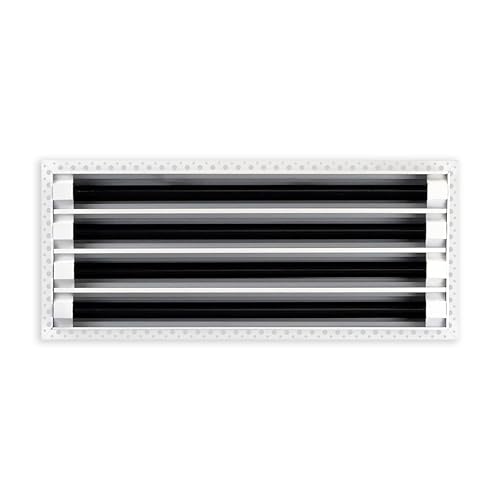 Image of BUILDMART - 20x8 MUD-in Air Vent Cover - Drywall MUD in White Air Vent - MUD Linear Slot Diffuser - Register Grille for Ceiling and Walls - Texas Buildmart