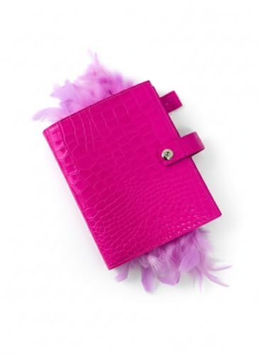 Agenda journalier en cuir rose de haute qualité format A5