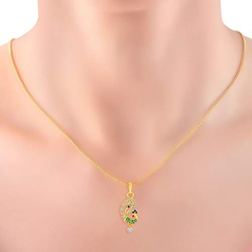 Malabar Gold & Diamonds Yellow Gold Pendant for Women 22k | 22 kt (916) BIS Hallmark Gold Pendant for Women & Girls | 22 Karat Gold Jewellery for Birthday, Wedding, Anniversary... - Image 2