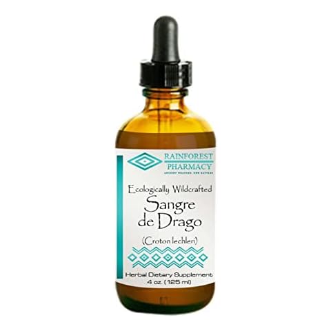 Sangre de Drago (or grado) Peruvian Dragon’s Blood Liquid (4oz) | 100% Pure Liquid Sap Ecologically Wildcrafted Croton Lechleri Dragon’s Blood for Natural Skin Healing and Digestion Support Cover