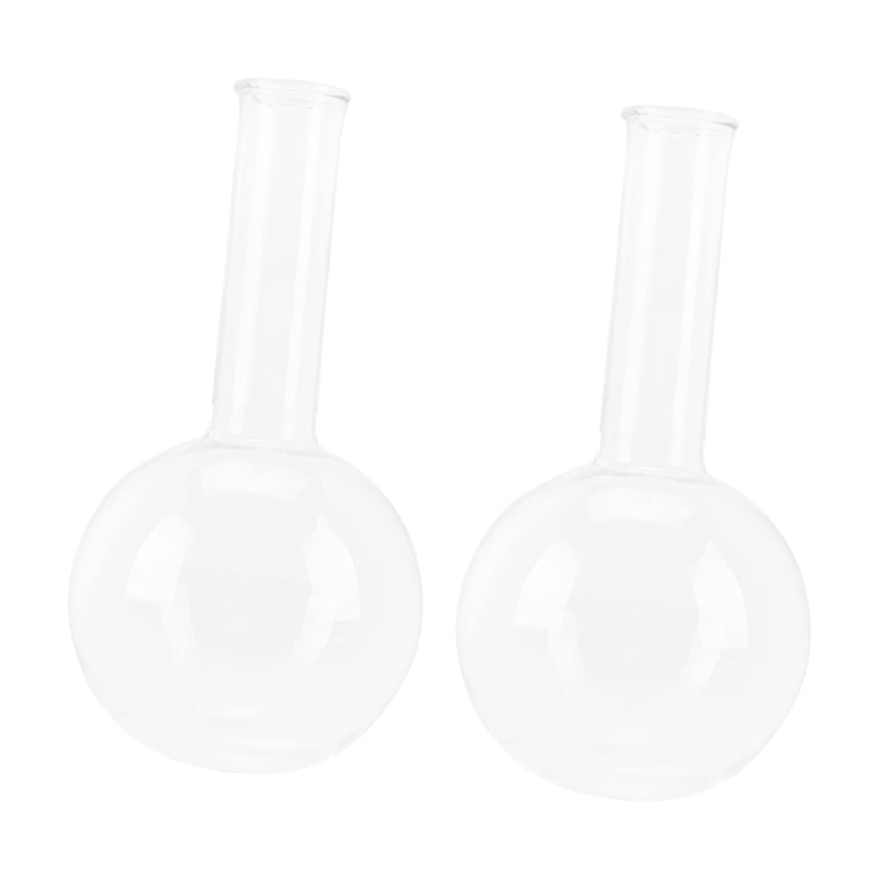 Zerodeko 2 Matraces de Base Redonda de Vidrio para Pruebas Científicas, Portátiles y Livianos, Ideales para Estudiantes en Laboratorios