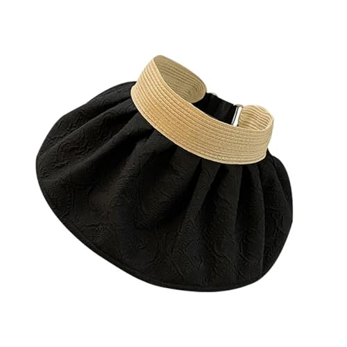 Chapeau anti-UV pliable contre les coups de soleil à grand bord blanc
