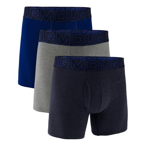 Under Armour Pack de 3 Bóxers de Algodón Performance para Hombre, Largo de Pierna de 15 cm – Transpirable, Absorbe la Humedad, Tacto Suave, Comodidad Todo el Día