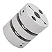 Baxnore Double Diaphragm Coupling High Precision Aluminum Alloy Wheel Hub Rustproof Stainless Steel Disc Shaft Connector for Servo Motors Stepper Motors CNC Machines Industrial Equ