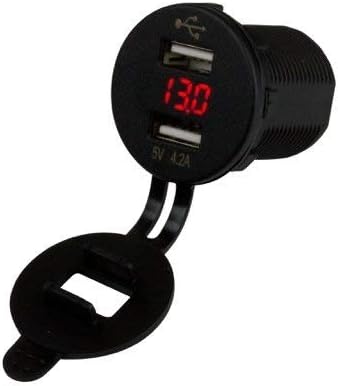 SEA DOG Double USB Socket with Voltmeter