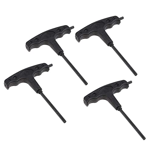 Generic 4 Pcs Inline Skates Spanner Roller Skate T Handle Allen Wrench Skate Shoes Tool for Men Women Skating Outdoors