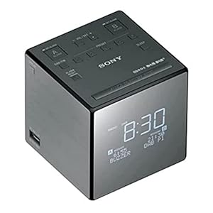 Sony XDRC1DBP Horlogeradio, DAB/DAB+, Digitale Radio-Ontvangst, Grote Klok met Helderheidsregeling, USB, Grijs