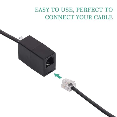 CABLEPELADO Verlängerungskabel für Telefon, RJ11, Verlängerungskabel, Telefonkabel, Modularkabel, 6P4C, Western-Kabel, RJ11, Verlängerungskabel für Telefon, Fax, Modem Router DSL, VDSL, ISDN Internet