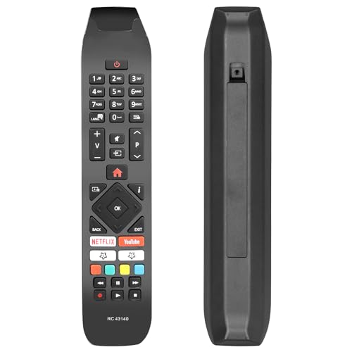 Telecomando RC43140 Compatibile Con Hitachi TV 24HE2000 24HE2001 32HE2000 32HE4500 40HE4000 40HE4001 43HE4000 43HK6000 43HK6500 49HE4000 49HK6000 Sostituzione Controllore Con NETFLIX YouTube Pulsanti