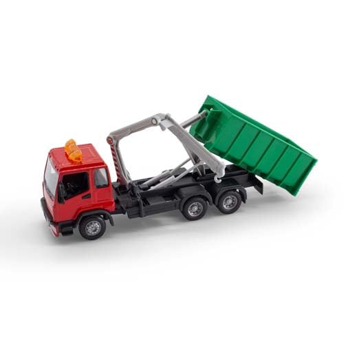 Bburago Die-Cast MUNICIPLE LORRY With Working HOOK LIFT AND CRANE Collectible Model Toy, 1:50 Scale, Assorted Colours - Image 3